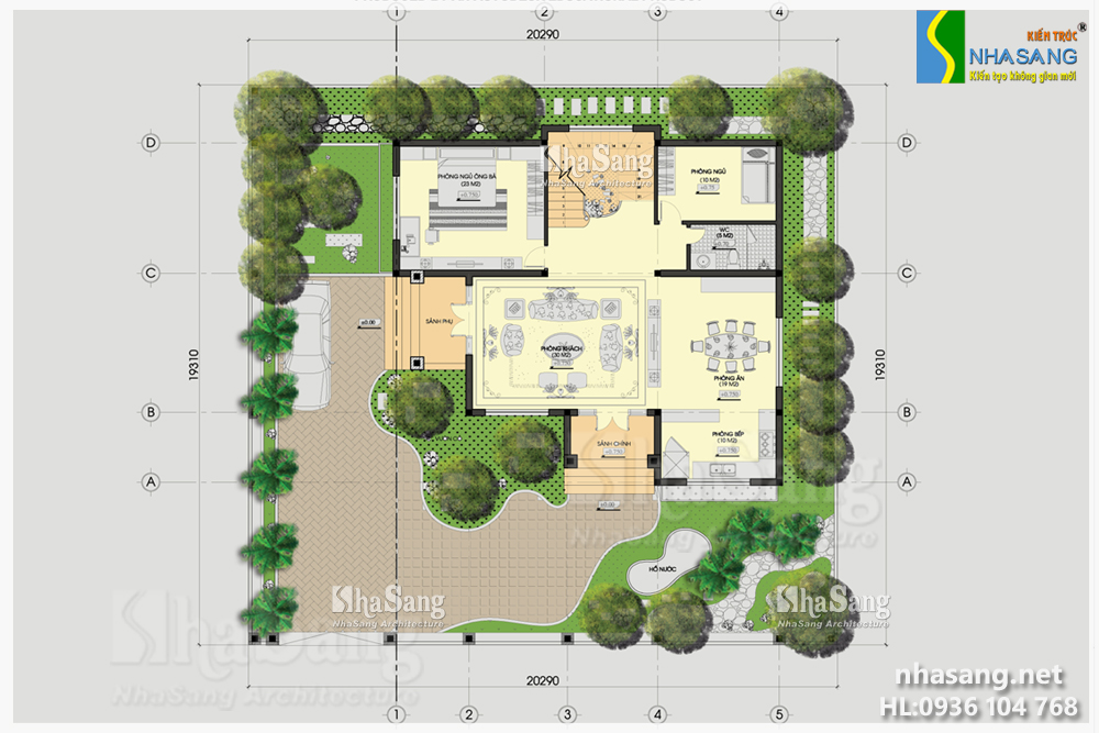 mẫu thiết kế nhà biệt thự kiểu pháp 3 tầng đẹp 